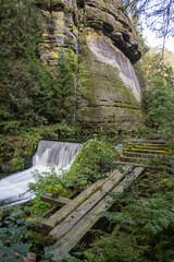 Wilde Klamm, Wasserfall der Kamnitz, bömische Schweiz