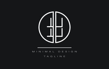 LLL Minimalist Logo Design Monogram Vector Art Illustration