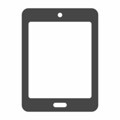Tablet icon in flat style isolated on white background.