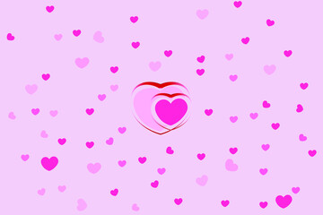 heart on pink background