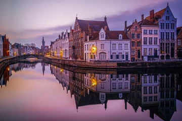 Foto auf Glas The city of Bruges, Belgium © catalinlazar
