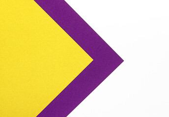 Obraz premium yellow and purple geometric shapes on a white background