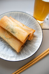 春巻きとビール