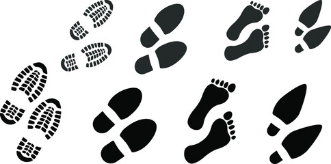 collection of footprints
