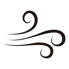 Wind air flow vector icon illustration sign