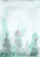Fototapeta na wymiar Watercolor green background, watercolor abstract texture