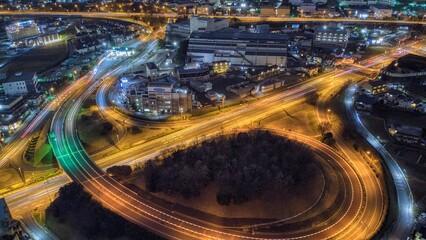 高速道路　ジャンクション　空撮　ドローン | Freeway Junction Aerial Photography Drone