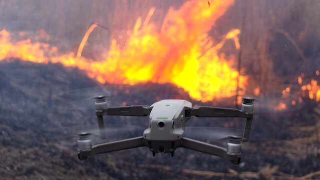Drone fire monitoring. The use of modern technologies in natural disasters.