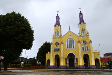 Fototapeta na wymiar The Church of San Francisco in Castro, Chile