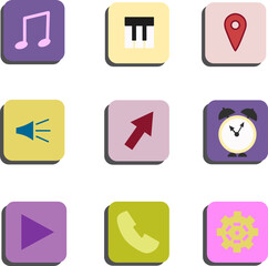 set of icons