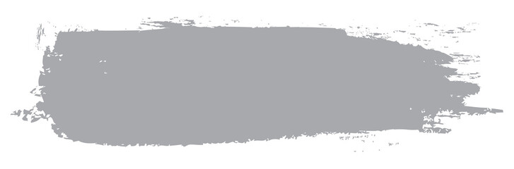 Gray brush stroke isolated on white background. Trendy brush stroke vector for grey ink paint, grunge backdrop, dirt banner, watercolor design and dirty texture. Brush stroke vector