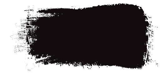 Fototapeta premium Black brush stroke isolated on white background. Trendy brush stroke vector for black ink paint, grunge backdrop, dirt banner, watercolor design and dirty texture. Brush stroke vector