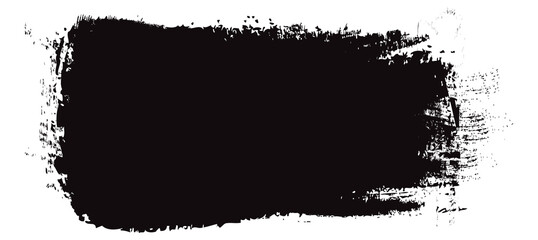 Black brush stroke isolated on white background. Trendy brush stroke vector for black ink paint, grunge backdrop, dirt banner, watercolor design and dirty texture. Brush stroke vector