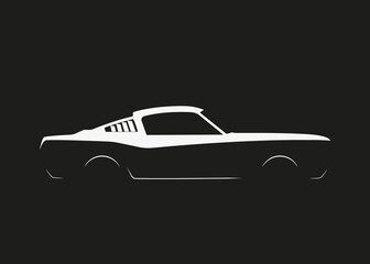 Car silhouette. Vector illustration.