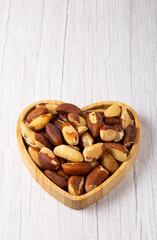 Brazilian nut on the table, known as 