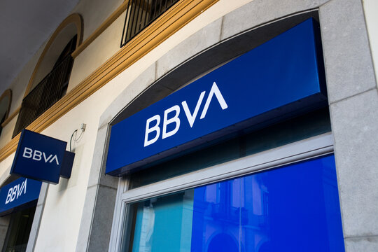 Logo of the Bank BBVA.