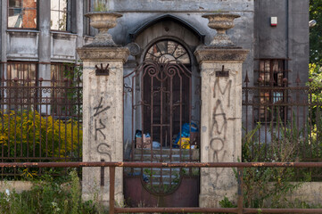 Old haunted abandoned mansion in Poland