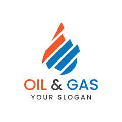 abstract oil and gas logo design