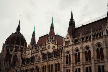 Fototapeta na wymiar Hungarian Parliament Building from a city side
