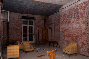 Old haunted abandoned mansion in Poland