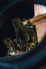 Sculpture of a warrior on a horse