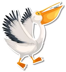 Pelikanvogel-Cartoonaufkleber © blueringmedia
