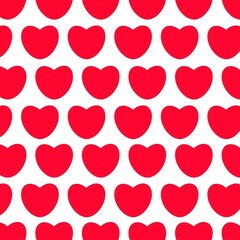 Naklejka na ściany i meble Simple hearts seamless pattern. Valentines day background.