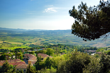 Stunning surroundings of medieval town of Volterra, known fot its rich Etruscan heritage, located...