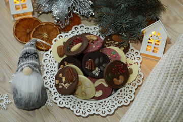 christmas cookies on table