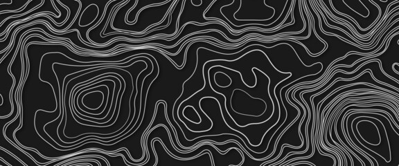 Obraz premium Topography relief. Abstract memphis background. Vector minimal illustration. Outline cartography landscape, White wave paper curved reliefs abstract background, Trendy cover with wavy colorful lines.