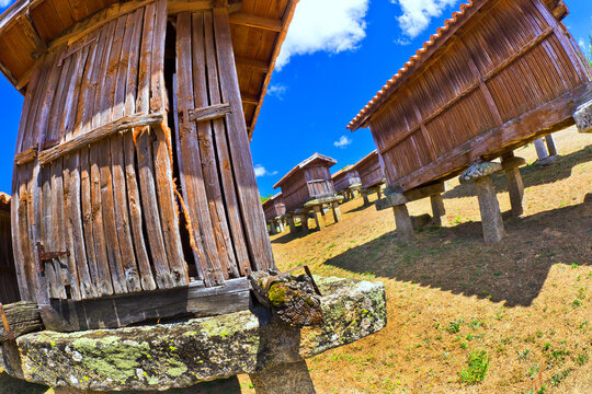 A Merca H&Atilde;&sup3;rreos Set, Canastros of A Merca, Traditional Larder, A Merca, Terra de Celanova, Orense, Galicia, Spain, Europe