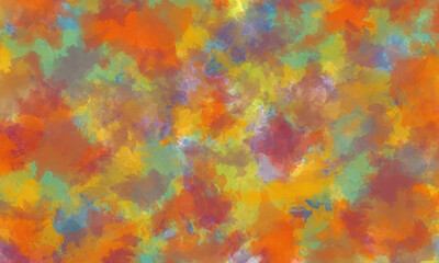 Abstract summer translucent watercolor background in yellow, purple, green and blue tones