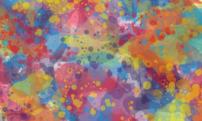Obraz na płótnie Canvas Rainbow watercolor background splashes