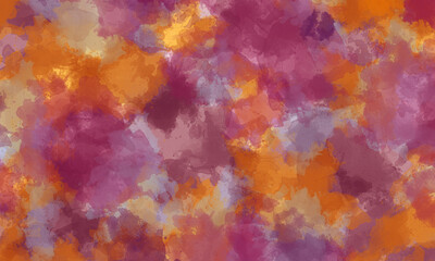 Abstract watercolor background, cloud texture in purple and orange tones