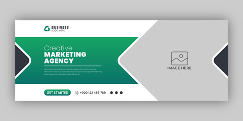 Corporate business digital marketing agency facebook cover and web banner design template - obrazy, fototapety, plakaty