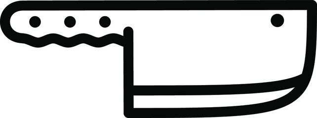 Meat Cleaver Line Icon