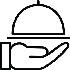 Serve Dinner Line Icon