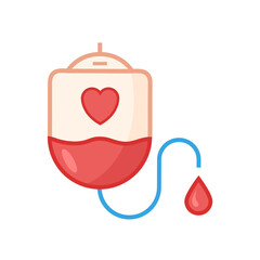 Vector color icon with donor blood