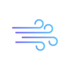 Wind vector icon with gradient