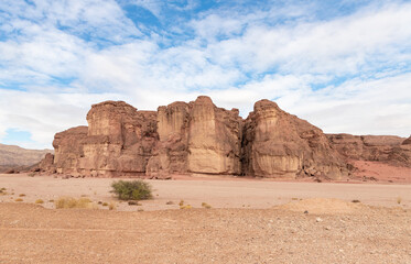 Fantastically  beautiful mountain nature in Timna National Park near Eilat, southern Israel.