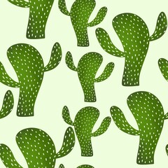 Cactus seamless floral pattern for fabrics and textiles and packaging and gifts and cards and linens and kids