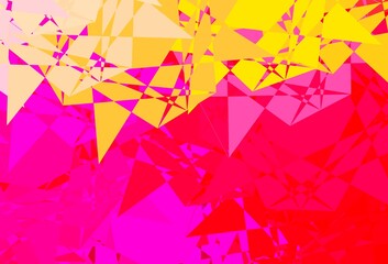 Light Pink, Yellow vector background with random forms.