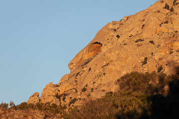red rocks in the mountains of San pantaleo, Costa Smeralda, sardinia 
