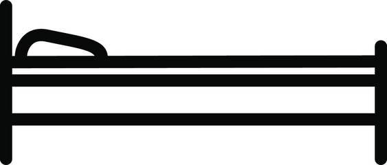 Single Bed Line icon