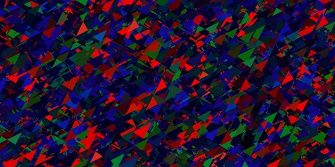Dark multicolor vector texture with random triangles.