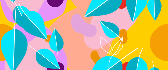 Bold Pattern Tropical Leaf Jungle Modern Motif