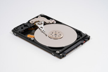 Hard disk isolated on a white background.