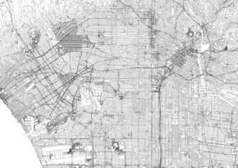 Los Angeles City Map, California State road map