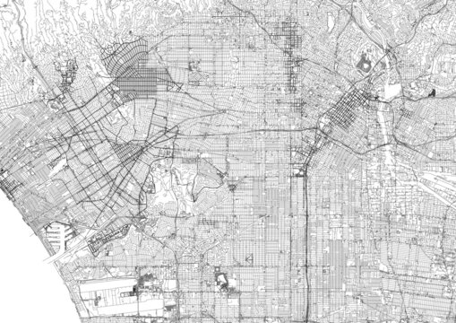 Los Angeles City Map, California State Road Map