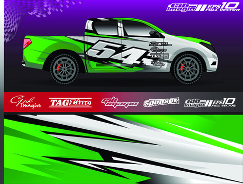 Modern abstract background for car wrap branding and automobile sticker decals livery